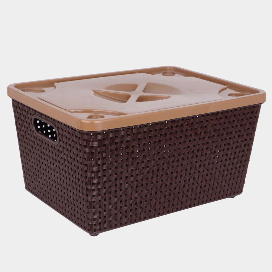 Brown Plastic Basket, , large image number null