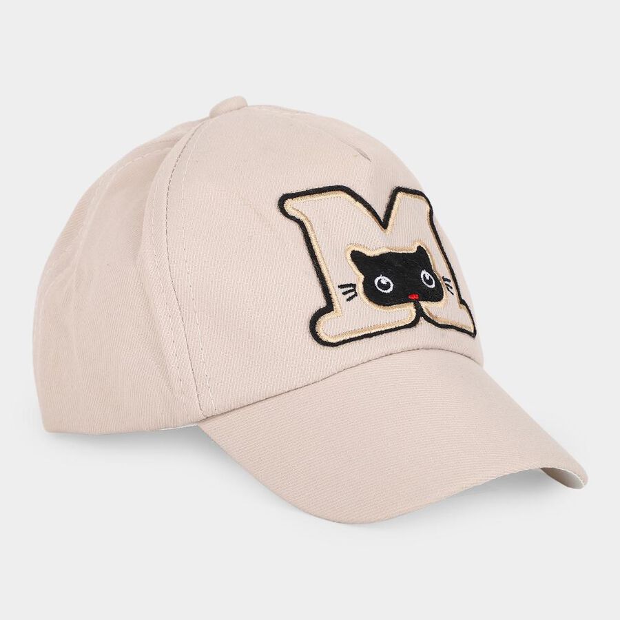 Kid's Beige Fabric Cap , , large image number null