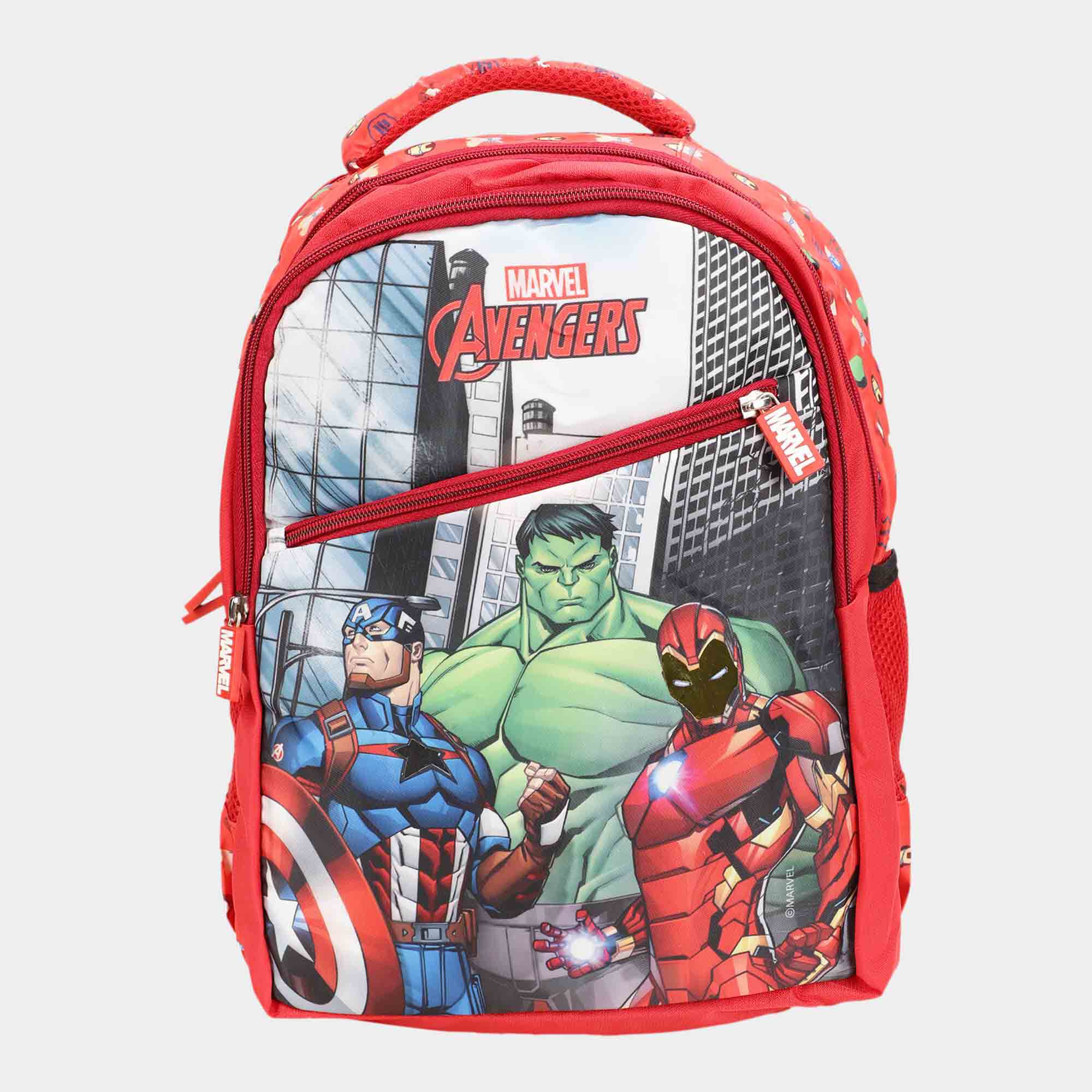 Kuber Industries Marvel Avengers School Bag|3 Compartment Rexine School  Bagpack|School Bag for Kids|School Bags for Girls with Zipper Closure  (Gray) : Amazon.in: Fashion