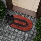Maroon Polyester Door Mat, , small image number null