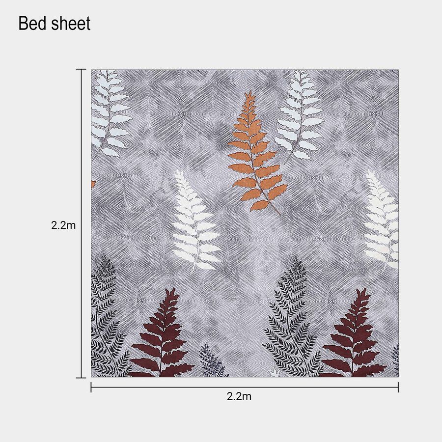110 GSM Microfiber Double Bedsheet With 2 Pillow Covers, , large image number null