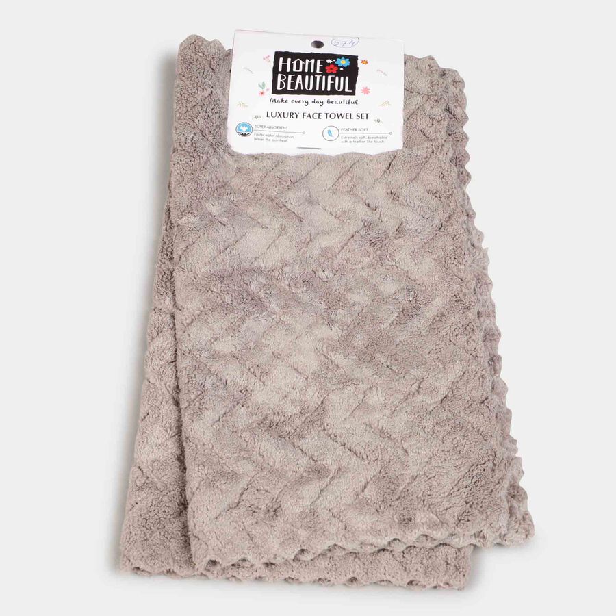300 GSM Grey Microfiber Face Towel, , large image number null