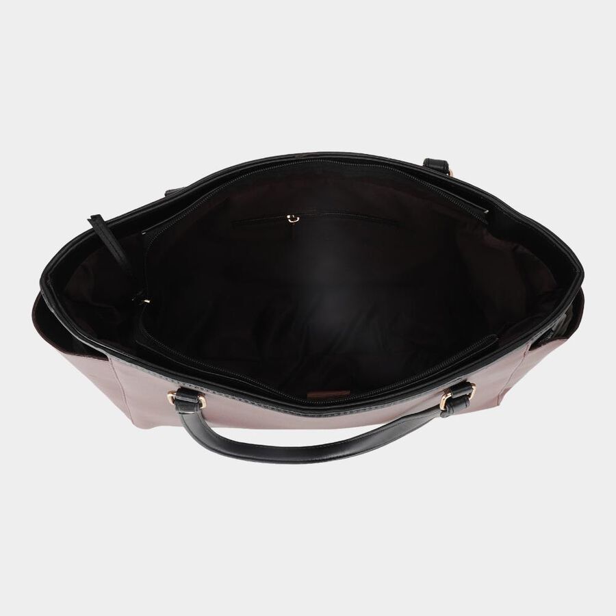 Maroon Polyurethane Hand Bag, , large
