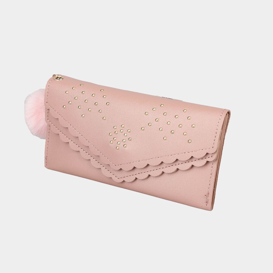 Women's Polyurethane Envelope/Zipper Hand Pouch, , large image number null