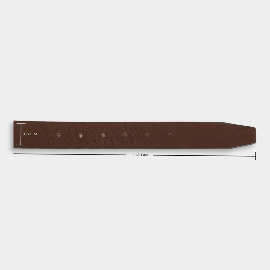Men's Brown Leather Casual Belt, , large image number null