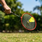 Kid's Brown Plastic Badminton Racket, , small