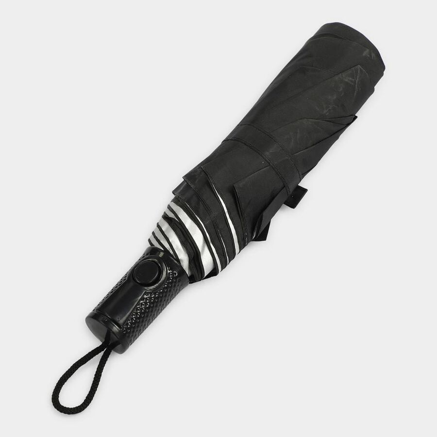 Men's Black Polyester Umbrella, , large