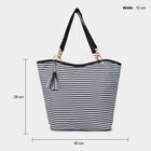 Women's Black Polyurethane Tote Bag, , small image number null