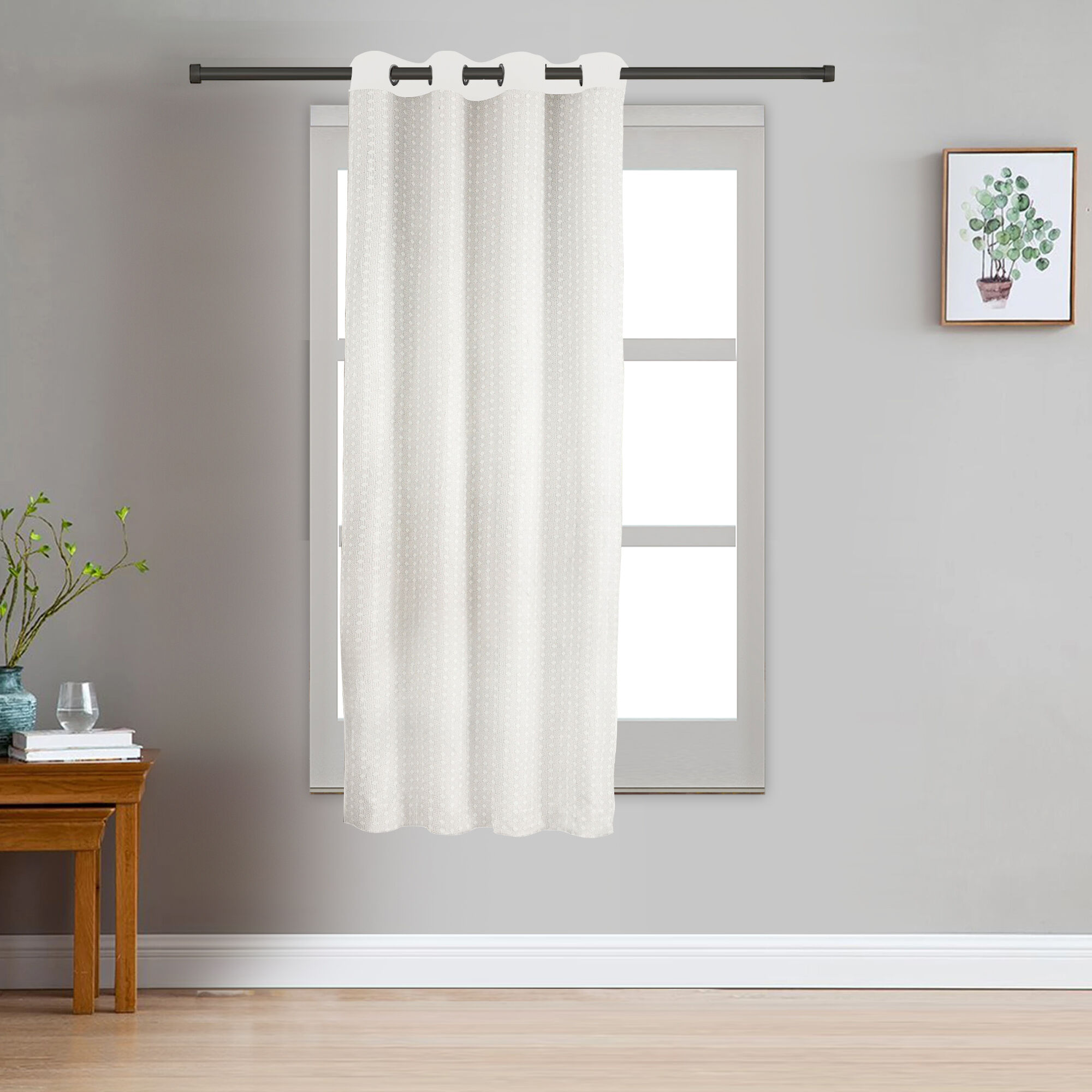 Home Beautiful                         5ft. White Polyester Curtain