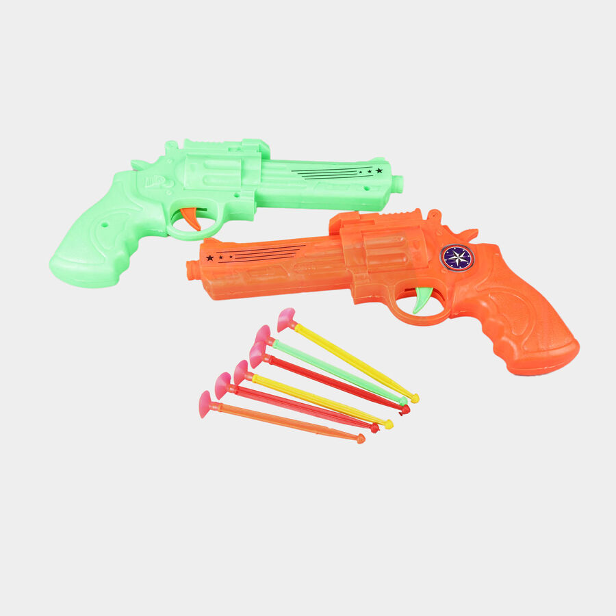 Pair Of Gun With Darts Plastic Toy Gun , , large image number null