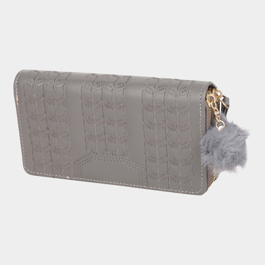 Women's Polyurethane Zipper Hand Pouch, , large image number null