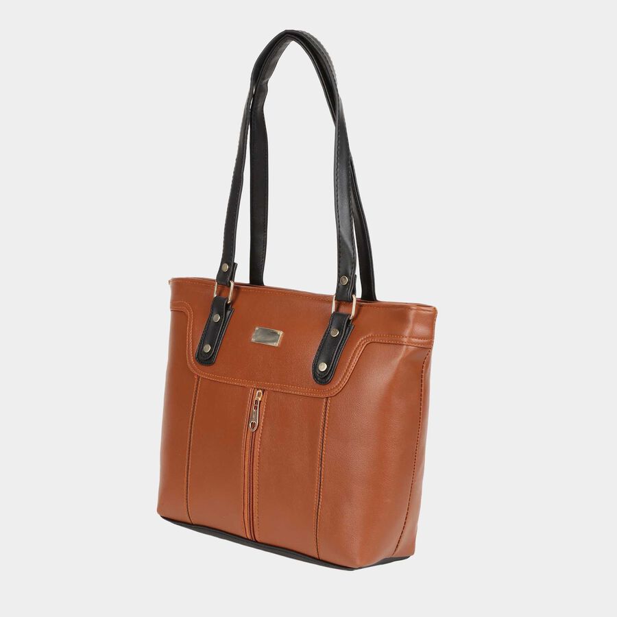 Women's Tan Polyurethane Hand Bag, , large image number null