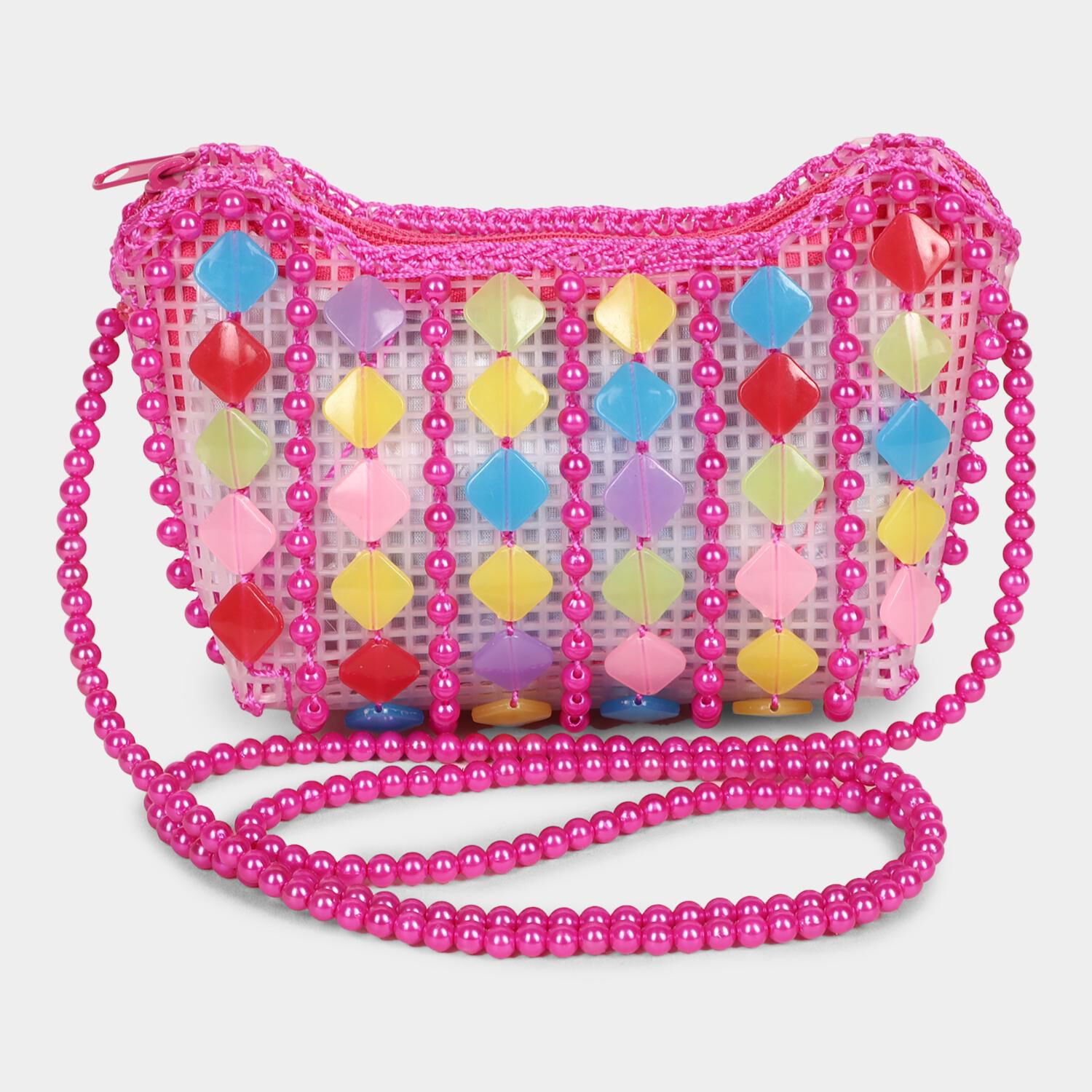 Lucky Charm                         Women's Pink Polyurethane Sling Bag