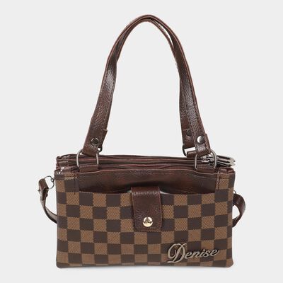 Women's Brown Polyurethane Sling Bag