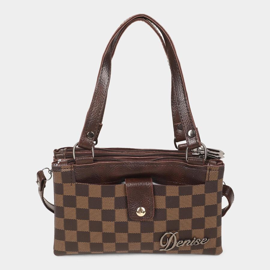 Women's Brown Polyurethane Sling Bag, , large image number null