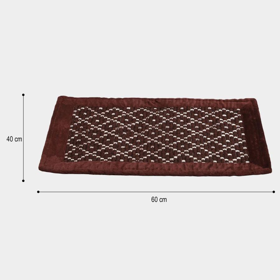 Anti-Skid Brown Polyester Cotton Door Mat, , large image number null