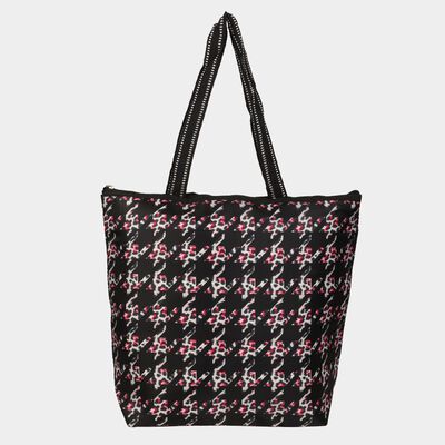 Women's 1 Compartment Fabric-Polyester Medium Shopper Bag