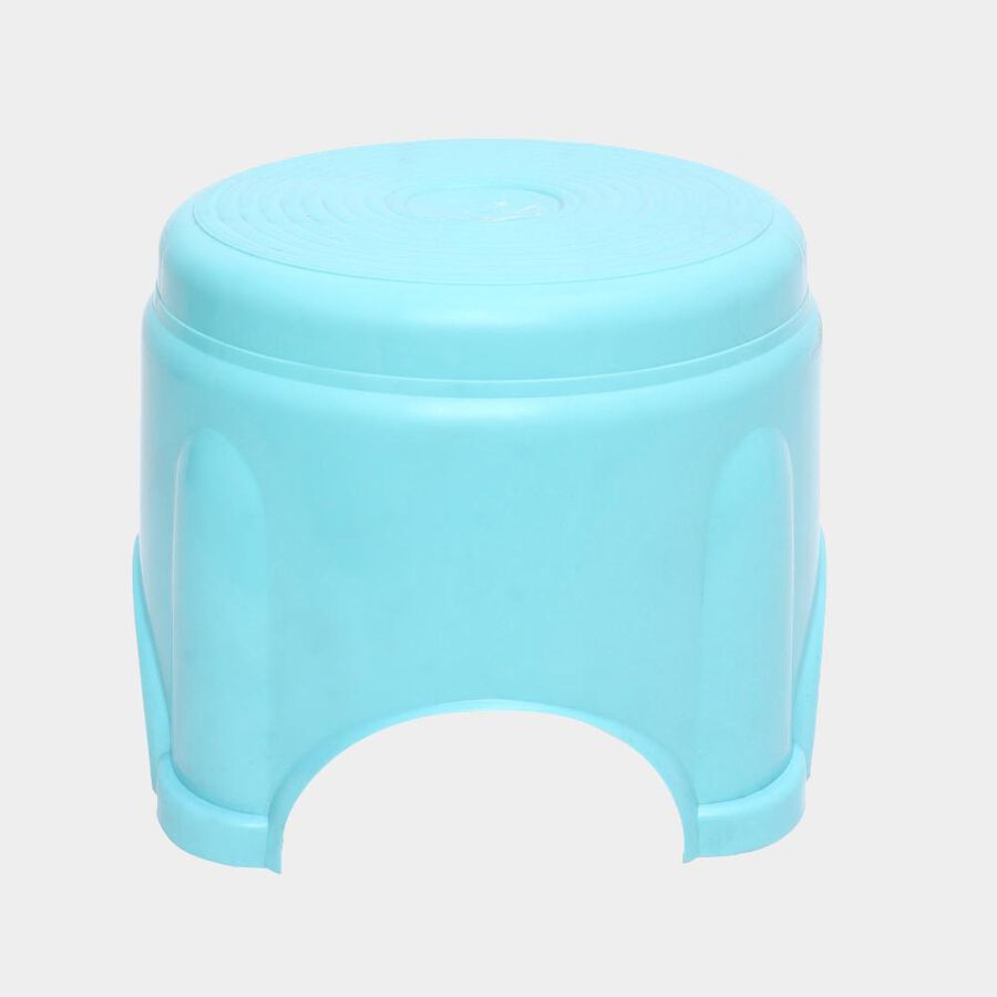 Blue Plastic Bath Stool, , large