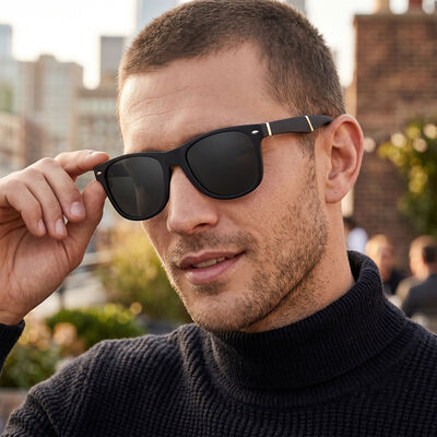 Men's Black Plastic Sunglass 