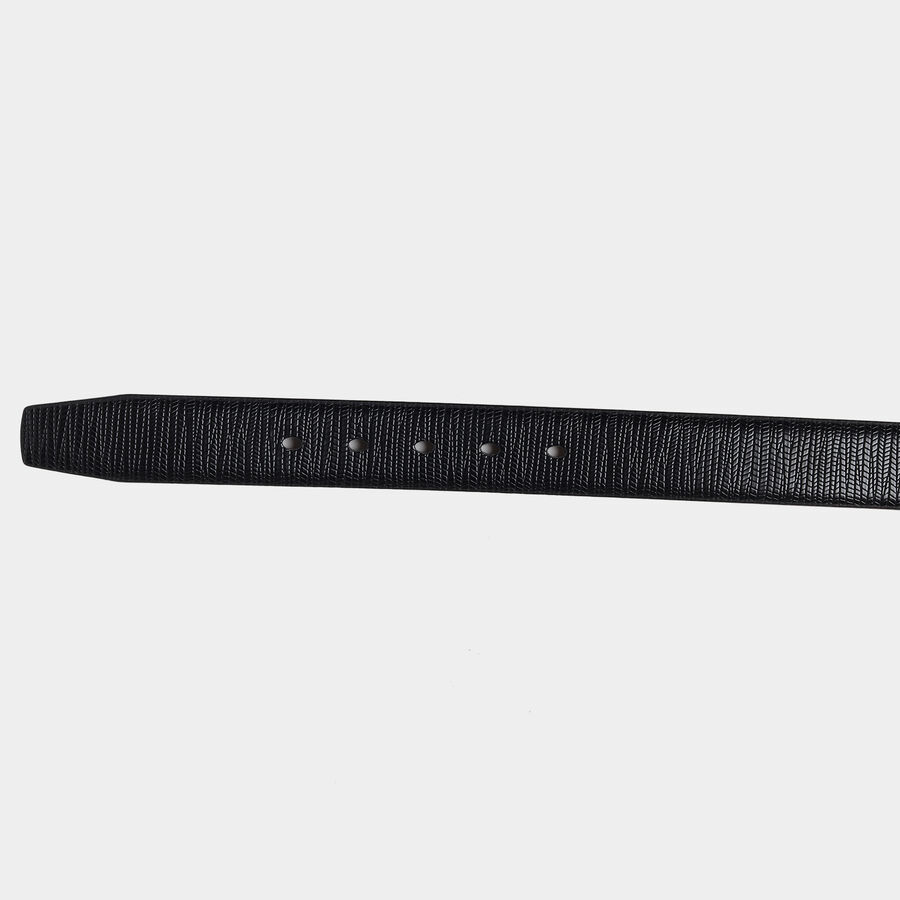 Men's Black Polyurethane Formal Belt, , large image number null
