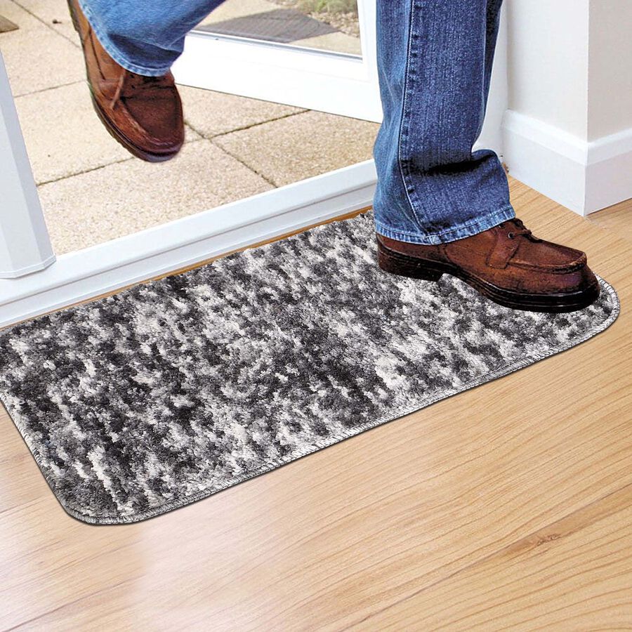 Anti-Skid Grey Polyester Door Mat, , large image number null