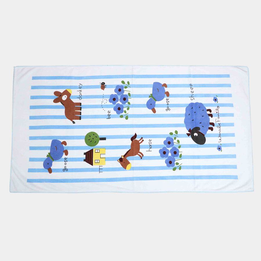 380 GSM Blue Polyester Baby Towel, , large image number null