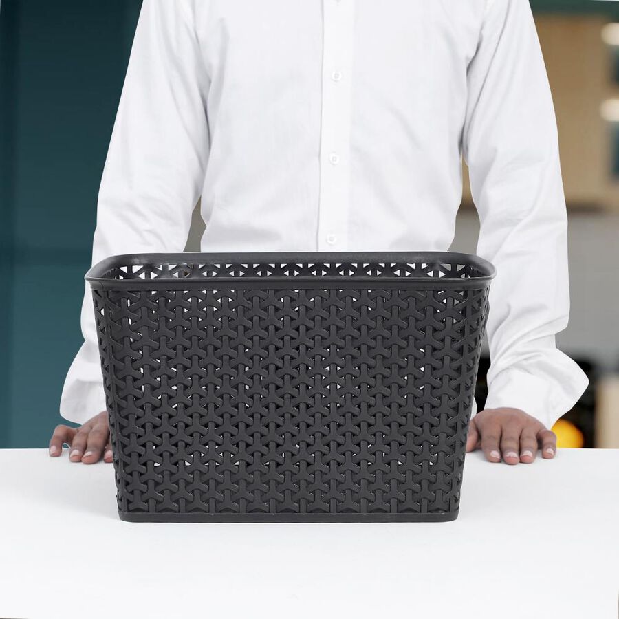 Black Plastic Basket, , large