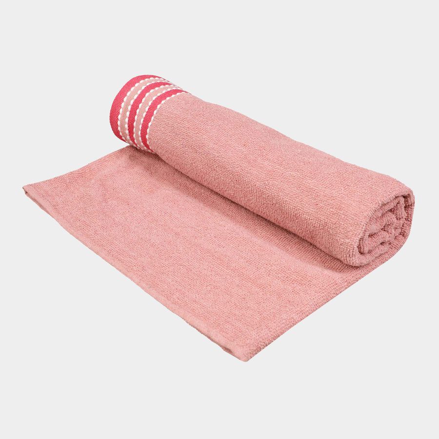 400 GSM Pink Cotton Blend Bath Towel, , large image number null