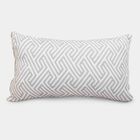 White Geometric Printed Pillow, , small