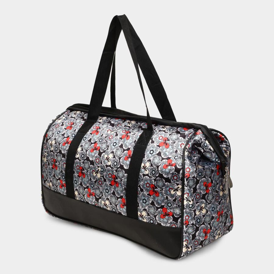 Black Fabric-Nylon Duffle Bag, , large image number null