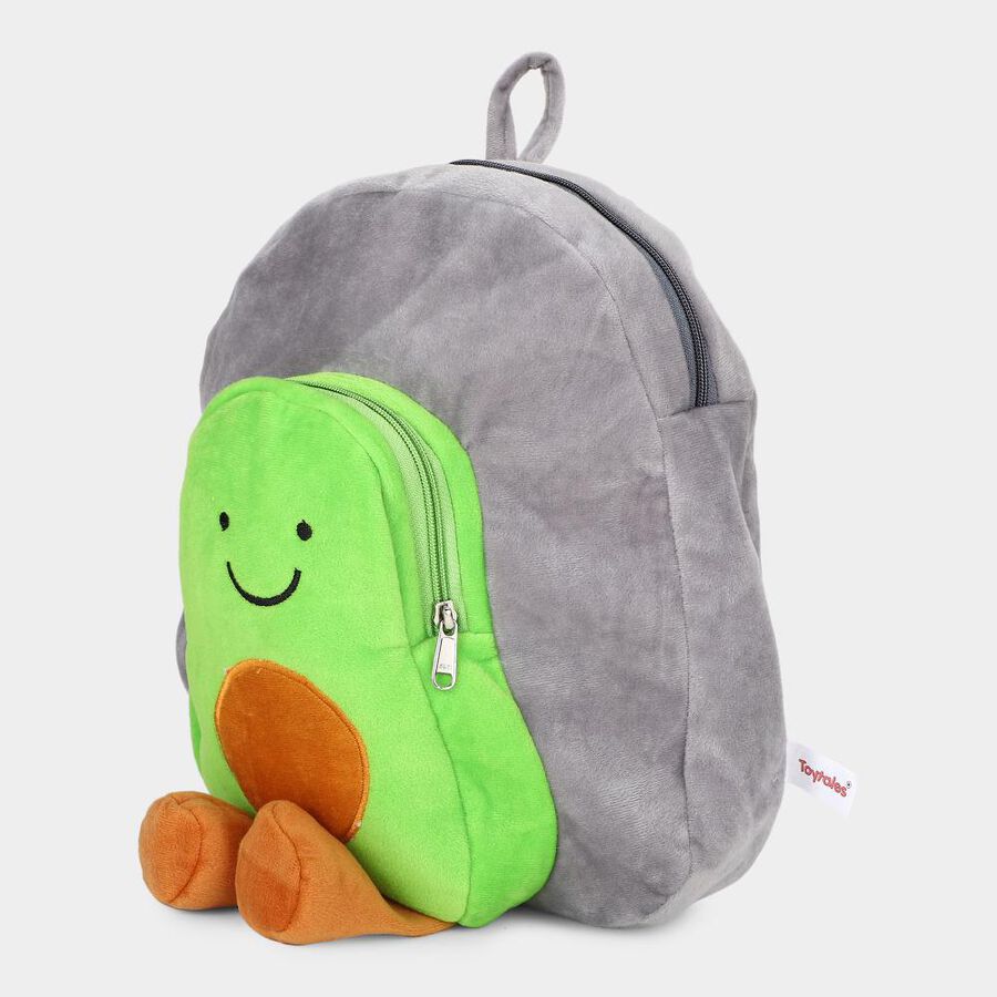 Kid's Soft Velvet Cartoon School Bag, , large