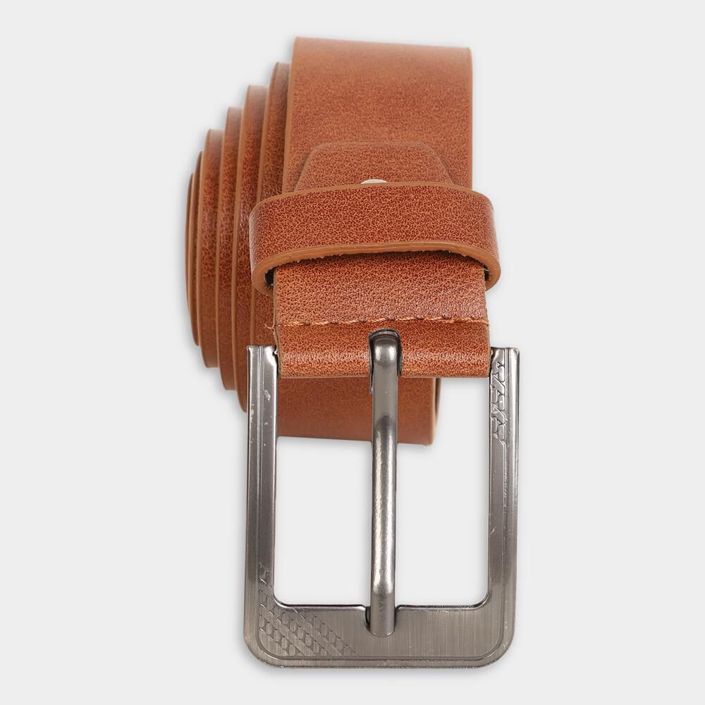 Black Tie                         Men's Brown Polyurethane Formal Belt