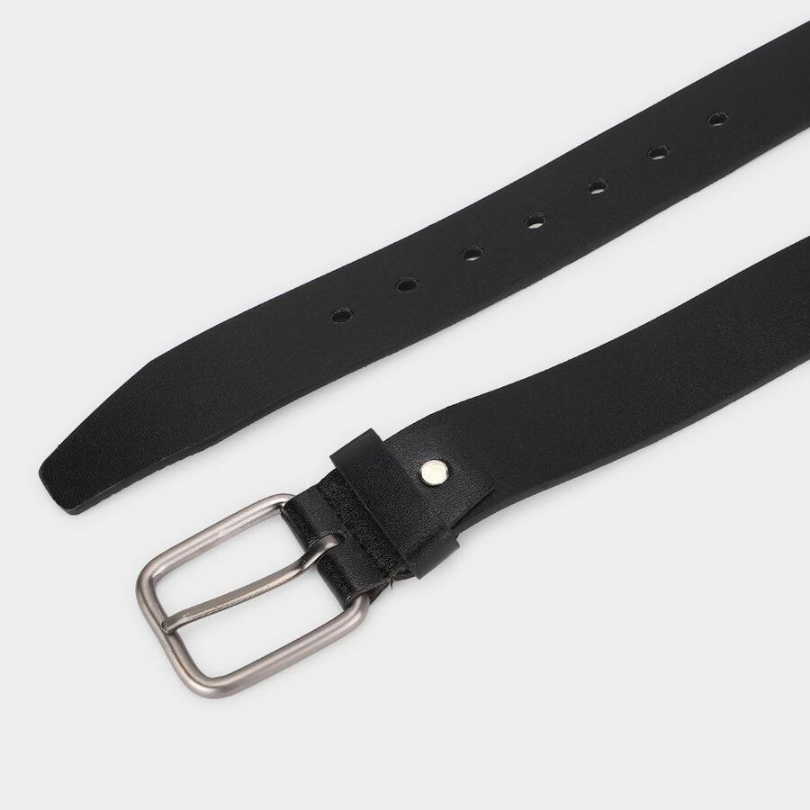 Men's Black PU Belt, , large