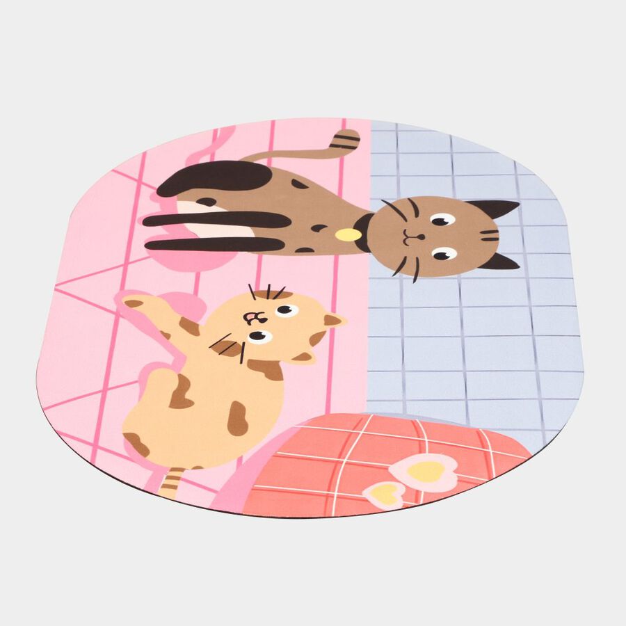 Anti-Skid Pink Polyester Bath Mat, , large