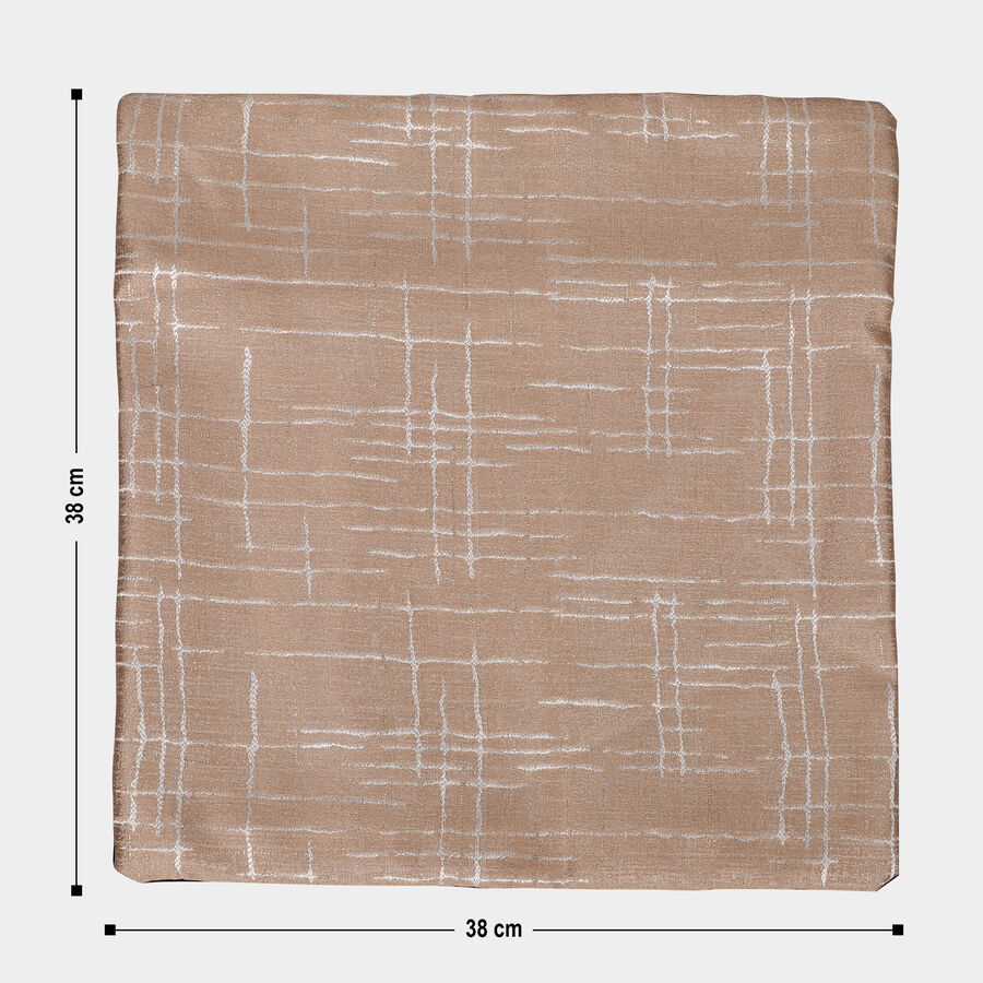 Brown Polyester Cushion Cover, , large image number null