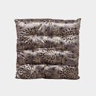 Grey Floral Printed Cushion, , small