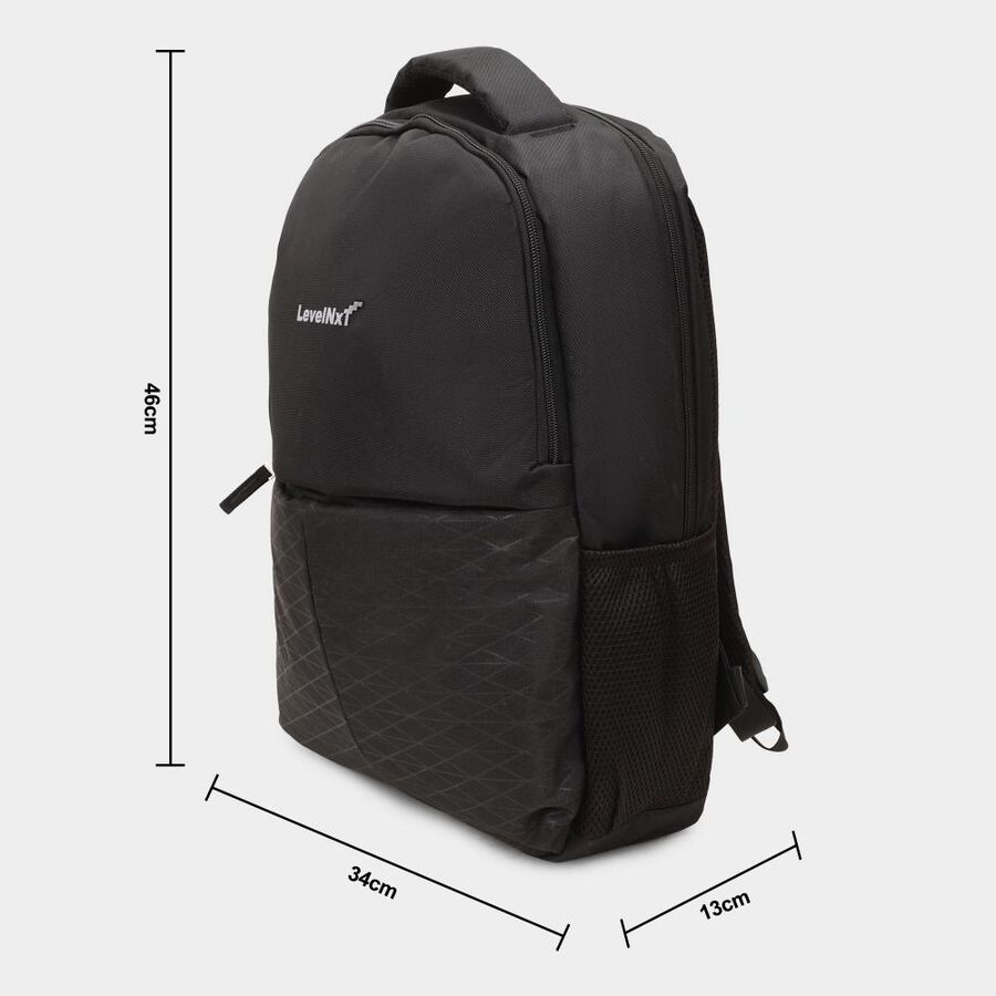 Black Backpack with Laptop Sleeve, 27 L(Approx), , large image number null