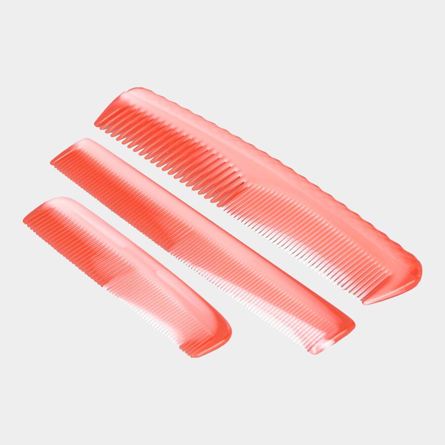 Plastic Hair Comb, Set of 3, , large image number null
