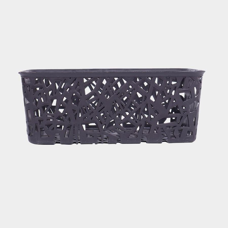 Dark Grey Plastic Basket, Set of 3, , large image number null