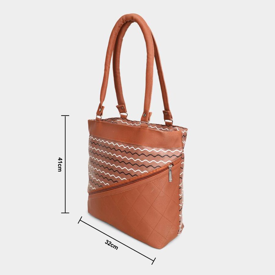 Women's Tan Polyurethane Hand Bag, , large image number null
