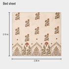 120 GSM Beige Microfiber Double Bedsheet, , small image number null