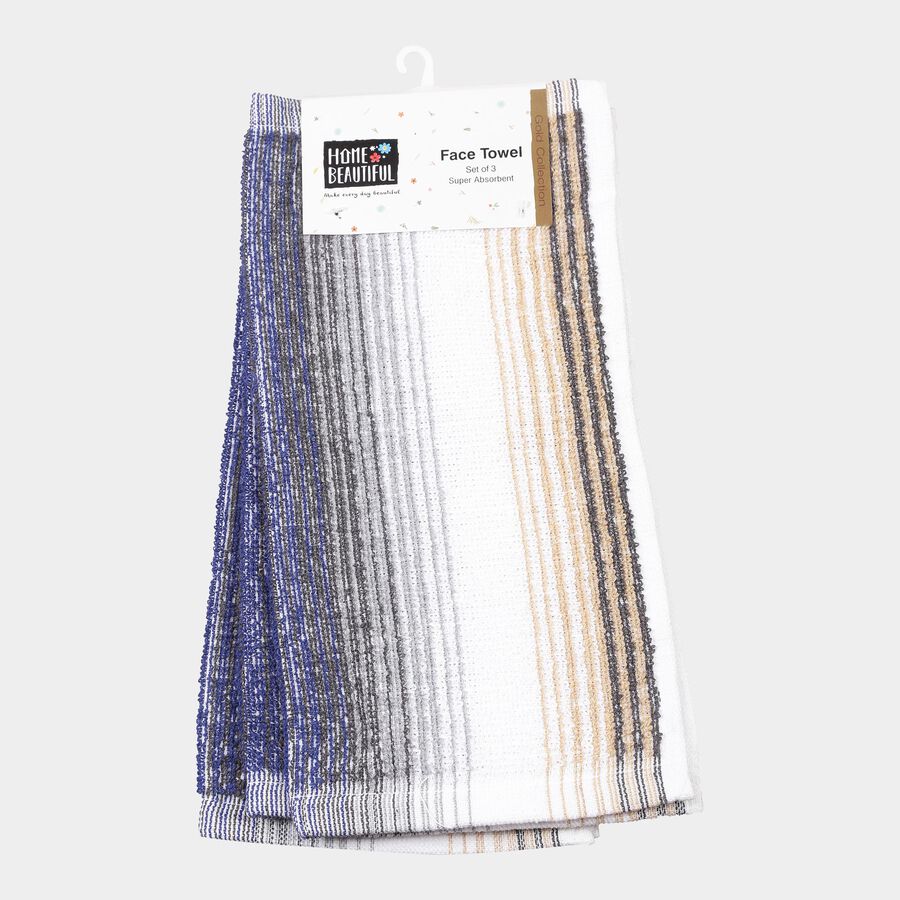 360 GSM Blue Cotton Face Towel, , large image number null