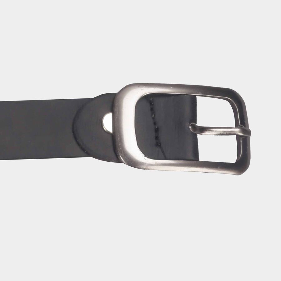 Women's Black Polyurethane Belt, , large image number null