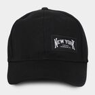 Men's Black Fabric Cap, , small