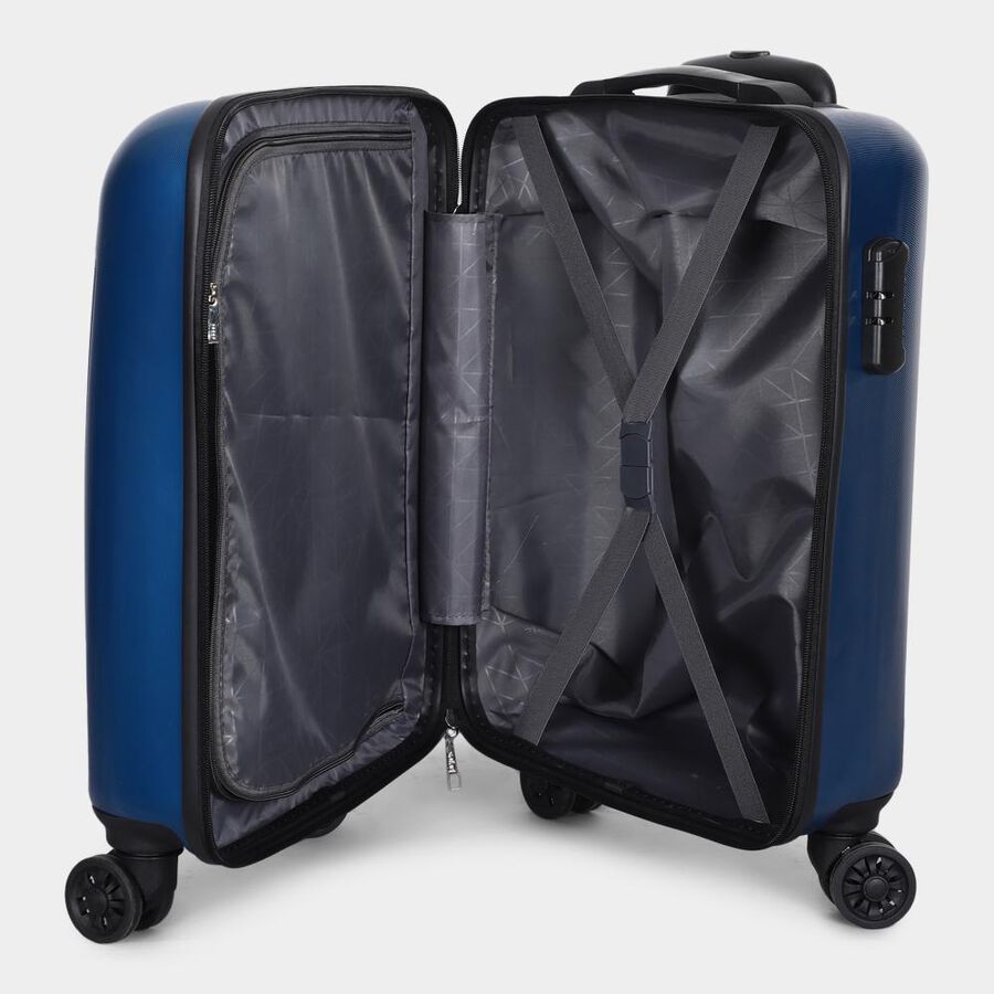 8-Wheel Dark Blue Polypropylene Hard Case Trolley, Small, , large image number null