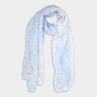 Women's Blue Viscose Scarf, , small image number null