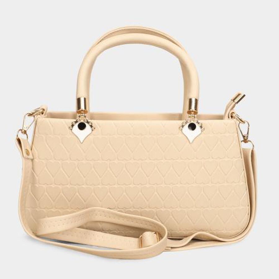 Women's Beige Polyurethane Sling Bag, , large image number null