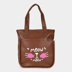 Tan PU Shopping Bag, , small