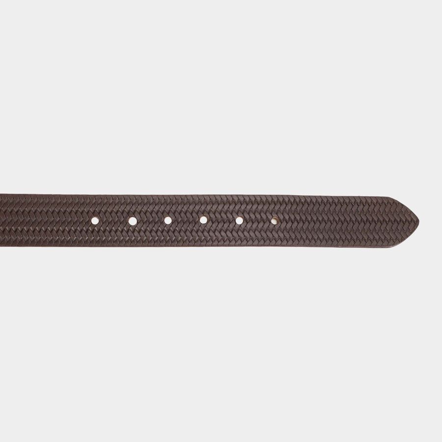 Men's Brown Leather Casual Belt, , large image number null