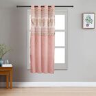 5ft. Bedroom Soft Dusty Rose Pink Jacquard Eyelet Curtains, , small image number null